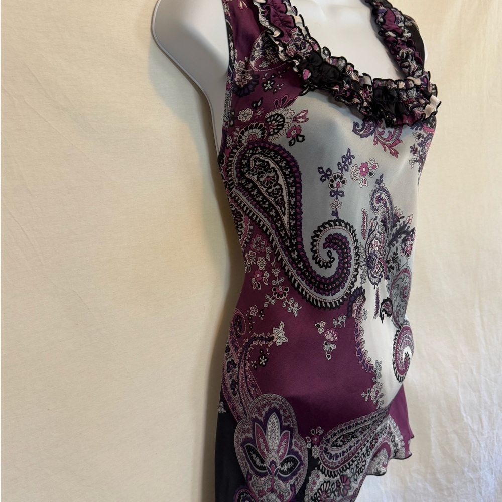Dressbarn Purple and Black Sleeveless Blouse - Picture 5 of 13